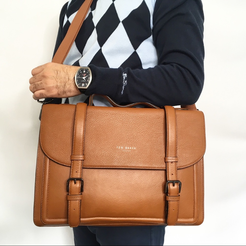 NWT Ted Baker Leather Satchel Briefcase
